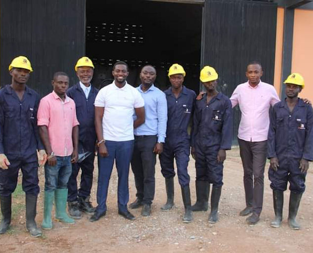 staff at Alkaboat Silica Sandd and Calcium Vendors in Ghana